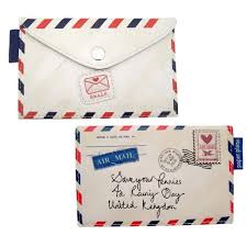 Air Mail Purse Is Designed To Look Like A Vintage Air Mail Envelope Estojos Bolsas Artesanais Bolsa Diferentes