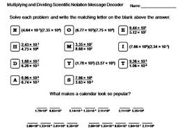 Multiplying and dividing using scientific notation. Multiplying And Dividing Scientific Notation Worksheet Math Message Decoder