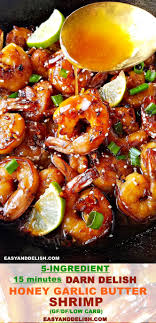 Honey Garlic Butter Shrimp Skillet Recipe 5 Ingredient Recipe In 2020 Garlic Butter Shrimp Honey Garlic Honey Recipes