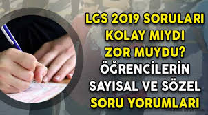 İşte 2018 güncel lgs sözel soruları yorumları. Lgs Sorulari Kolay Miydi Zor Muydu Ogrencilerin Lgs Sayisal Ve Sozel Bolum Soru Yorumlari