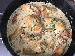 Poulet A L Estragon Et Au Cognac Recette Poulet Estragon Recettes De Cuisine Poulet