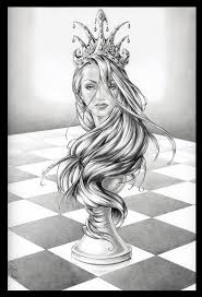 Black And White Profile Pictures Drawing Member Bulletheadbilly Chess Com Queen Of Hearts Tattoo Chess Piece Tattoo Chess Tattoo