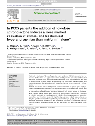 Pdf In Pcos Patients The Addition Of Low Dose Spironolactone Induces A More Marked Reduction Of Clinical And Biochemical Hyperandrogenism Than Metformin Alone