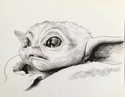 So I Finally Watched The First Episodes Of The Mandalorian Much More Lighthearted And Fun Than I Anticipated I Was Star Wars Drawings Yoda Art Star Wars Art