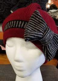 Bow Hat Sweater Accessories Irish Sweater Knit Beret
