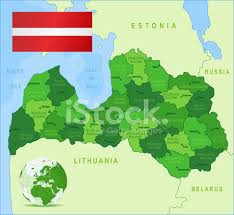 Die größten städte der usa. Grune Karte Von Lettland Staaten Stadte Und Flagge Stock Vektorgrafik Freeimages Com