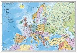 Europa ist der zweite kleinste kontinent der welt durch bereich, sondern besteht aus. Amazon De Europakarte Staaten Europas 95 X 66 Cm Als Poster 9709929627435