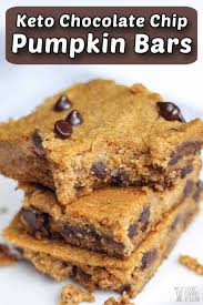 My husband is diabetic so i am always looking for legal desserts. Keto Pumpkin Bars With Chocolate Chips Recipe Low Carb Yum