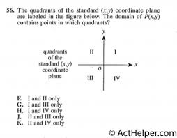 The most comprehensive math site for classrooms & home learning. 2011 April 67f Math Question 56 Act Helper