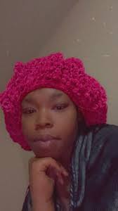 Rugrats bonnet I made for my little sister, she picked orange silk for the  inside!!🧡