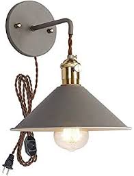 Free shipping for anthroperks whether you're redoing your bathroom or transforming one meant for guest, our bathroom light fixtures elevate an everyday space into a special one. Plug In Dimmable Wall Sconce Lamps Lighting Fixture Within Line Cord Dimmer Switch Grey Macaron Wall La Copper Lamps Plug In Vanity Lights Plug In Wall Lights