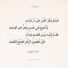 شعر الشاب الظريف تبسم زهر اللوز عن در مبسم عالم الأدب Arabic Quotes Quotes Math