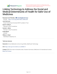 Yes offers occupational therapy services: Pdf Linking Technology To Address The Social And Medical Determinants Of Health For Safer Use Of Medicines