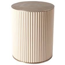 Lucy Modern Classic Ivory Leather Bronze Metal Top Side Table In 2020 Side Table Modern Classic Metal Side Table