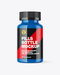 Glossy Pills Bottle Mockup Yellow Author