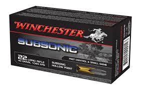 It's plain old hunting and plinking ammunition, yet it is very close to match ammo in accuracy. Winchester Subsonic Ammunition 22 Long Rifle 22lr 40 Grain Subsonic Rebel Gun Works
