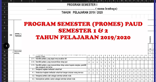 Rencananya kami akan terus memberikan bantuan secara rutin selama masa pandemi, jelasnya. Program Semester Promes Paud Tahun Pelajaran 2019 2020 Arsip Paud