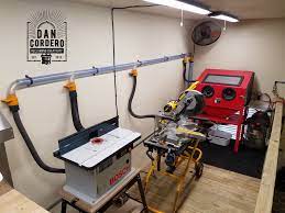Shop Vac Dust Collection System My Custom Setup Where I Create A Lot Of My Creations For Www Dan Woodworking Shop Layout Woodworking Shop Woodworking Storage