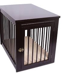 Internets Best Decorative Dog Kennel With Pet Bed Wooden Dog House Large Indoor Pet Crate Side Table Espresso Clic Wooden Dog House Dog Kennel Dog Crate