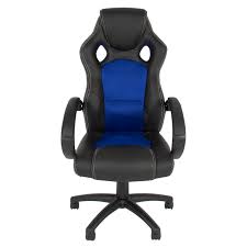 This gaming chair is designed to offer both luxurious comfort and durability with excellent materials. Executive Office Chair Sport Racing Gaming Swivel Pu Leather Computer Desk Blue