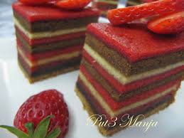 Potong lapis legit kukus sesuai selera. Resepi Kek Lapis Coklat