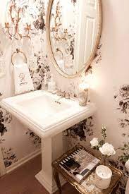 York Wallcoverings Magnolia Home Tea Rose Gray White Black Etsy Powder Room Decor French Country Bathroom Powder Room