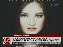 24 Oras: Julie Anne San Jose, may mga pasabog sa 10th anniversary concert