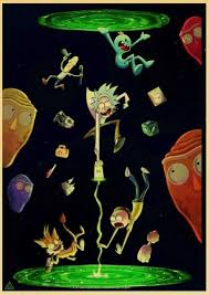 Vintage Cartoon Poster Rick Rick And Morty Poster Rick I Morty Rick And Morty