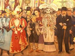 Mural Sueño De Una Tarde Dominical En La Alameda Central Personajes Dia De Muertos Diego Rivera Produccion Artistica Diego Rivera Murales Mexicanos