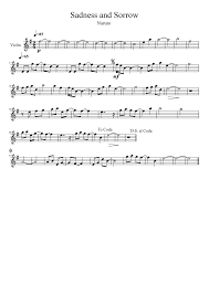 Sadness And Sorrow Violin Violin Sheet Music Cello Sheet Music Violin