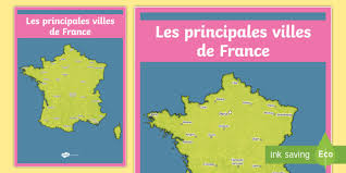 Parmi ces habitants, 63 136 180 habitent en france métropolitaine, 1 890 705 habitent les départements. Poster Format A2 Les Principales Villes De France