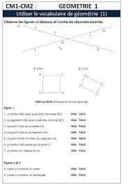 Geometrie 1 Utiliser Le Vocabulaire De Geometrie Cm2 Brossolette Geometrie Cm2 Geometrie Maths Cm2