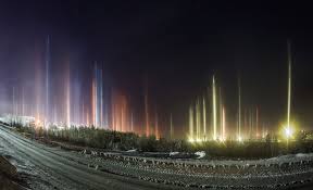 Stunning Vertical Light Pillars And Auroras Photographed Over Russia Northern Lights High Clouds Reflection Pictures