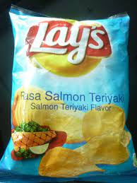 Lays Salmon Teriyaki Flavor Bizarre Foods Lays Chips Flavors Teriyaki Salmon