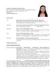Download free doctor resume samples in professional templates. Physician Cv Kathlyn Therese Criste
