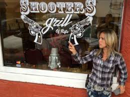 Thinly sliced corned beef, sauerkraut and swiss cheese, topped with thousand island dressing and served on. Shooters Grill Restaurant Welcomes Open Carry Customers