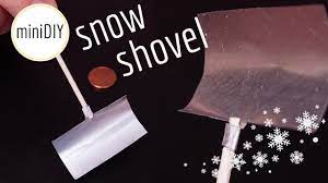 Tutorial Miniature Snow Shovel Doll House Crafts Miniature Christmas Miniatures