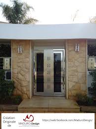 Portail Porte Villa Exterieur Inox Verre Noir Design Rabat Porte Garage House Gate Design Gate Design Architecture