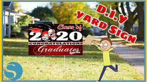 The yard signs set include 20 blank signs made from corrugated plastic for added durability. How To Make A Graduation Yard Sign Mockup Silhouette Studio Youtube