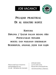Pnachor kemumin , 16100 kota bharu , kelantan bagi tempoh yang ditetapkan iaitu selama 4 bulan bermula pada tarikh 1 disember 2013 sehingga 17 april 2014. Jmc Kota Bharu Penempatan Latihan Praktikal
