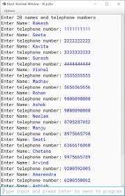 Even though it doesn't seem as important as oth. Write A Program In Java To Store 20 Different Names And Telephone Knowledgeboat