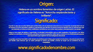 Significado De Helena Que Significa Helena Youtube