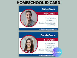 Homeschool ID Card Template | Custom ID Badge | School ID for Student or  Teacher | Canva Template | Homeschool Teacher | Homeschool Student - Etsy  Hong Kong