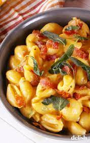 Pumpkin Bacon Mac Cheese Is Fall In A Bowl Recipe Recipes Bacon Mac And Cheese Pasta Recipes