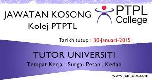 Jawatan Kosong Kolej Ptptl Sungai Petani Kedah Terkini Januari 2015 Kosongkolejptptl Jawatankolejptptl Job