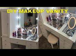 Diy Makeup Vanity With Glass Top Youtube