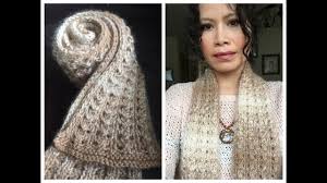 This scarf lace knitting pattern is a great introduction to lace knitting. Learn To Knit Easy Lace Scarf From Start To Finish Youtube
