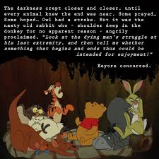 He is generally characterized as a pessimistic, gloomy, depressed, anhedonic. Donkey Philosophy Eeyore Pictures Pooh Quotes Heartfelt Quotes