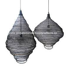 This wire mesh wire mesh pendant comes in a matte black finish with a wire mesh shade. Pendant Light Wire Mesh W Black Powder Coated Finish For Home Decor Global Sources
