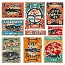 Vintage garage signs is the source for vintage retro signs, neon signs, personalized garage signs, vintage gas pumps and retro garage décor. Premium Vector Vintage Car Service And Gas Station Vector Metal Signs